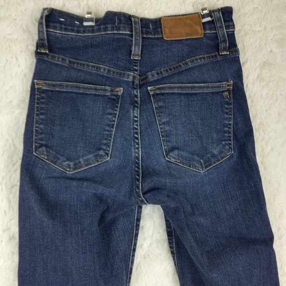 Madewell Womens Jeans 10" High Rise‎ Skinny Blue Denim Dark Wash Stretch 23 - Picture 4 of 12